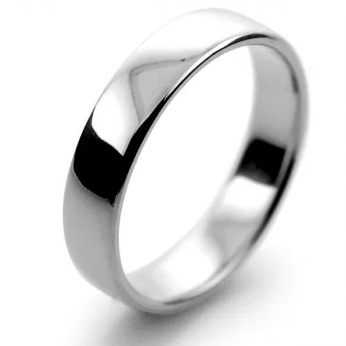 Slight or Soft Court Light -  4mm Palladium Wedding Ring 